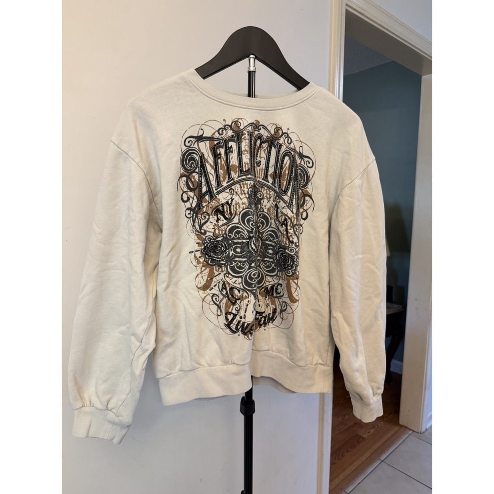 Affliction Inkwell Ranch Pullover sweatshirt women's small